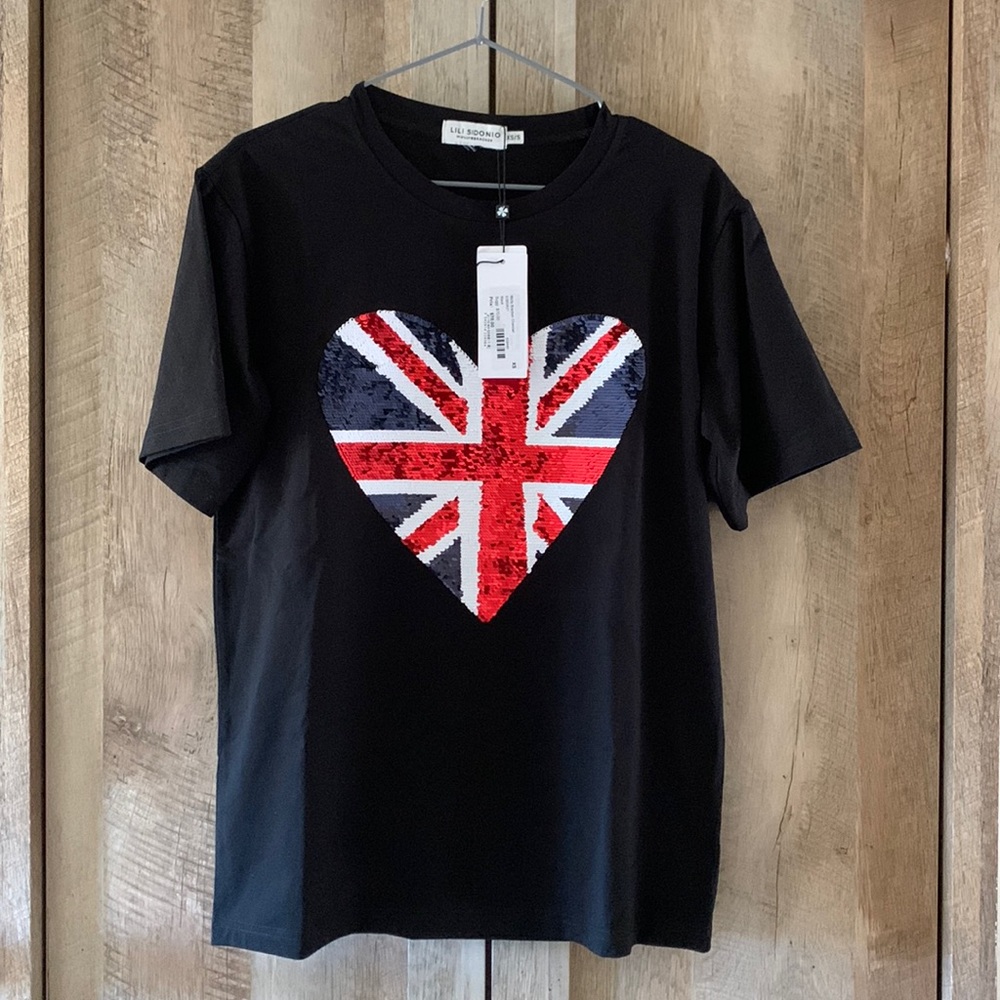 Lili Sidonio - British Flag Heart Shirt